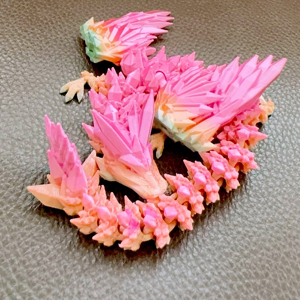 A pink dragon. 25cm and $10